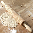 Valentine Day Letters Embossing Rolling Pin for DIY Baking Cookies (Rose)