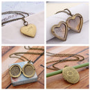 Three-dimensional Carving Necklace Pendant Heart Shaped Photo Picture Locket