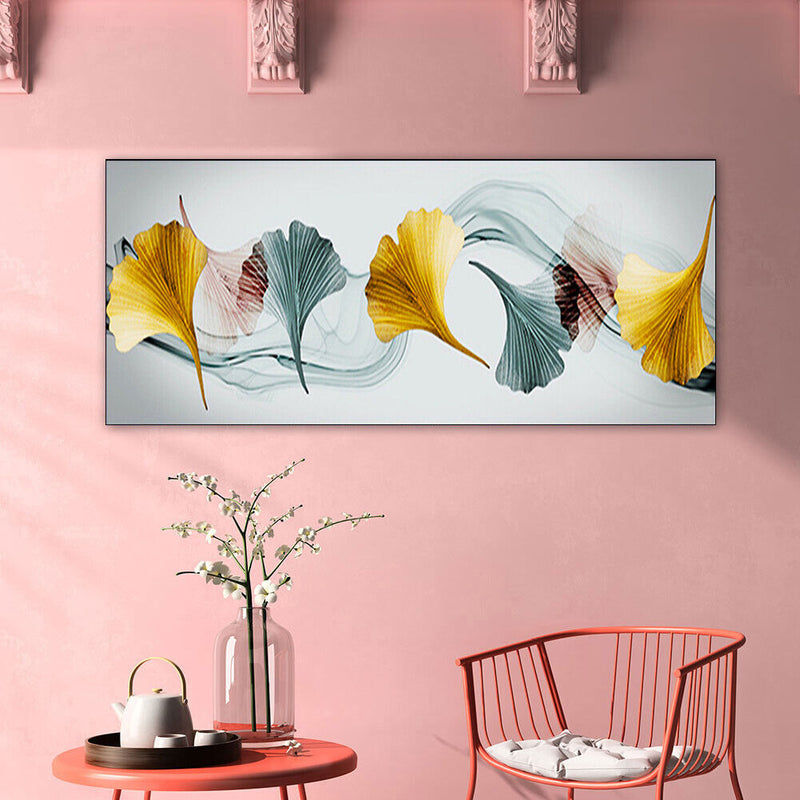 Color Ginkgo Biloba Oil Paint By Numbers DIY Frameless Drawing Kit for Adults