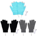 USB Electric Heating Gloves Comfortable Heated Gloves Hand Warmer (Black)