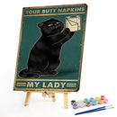 Retro Animal Poster Oil Paint By Numbers Kits Canvas DIY Home Decoration Gi