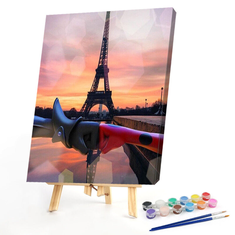 Eiffel Tower 40x50cm Oil Paint By Numbers Picture DIY M437