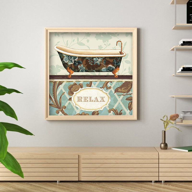 Classical Bathtub Frameless Picture Oil Paint By Numbers Hand Painted Picture