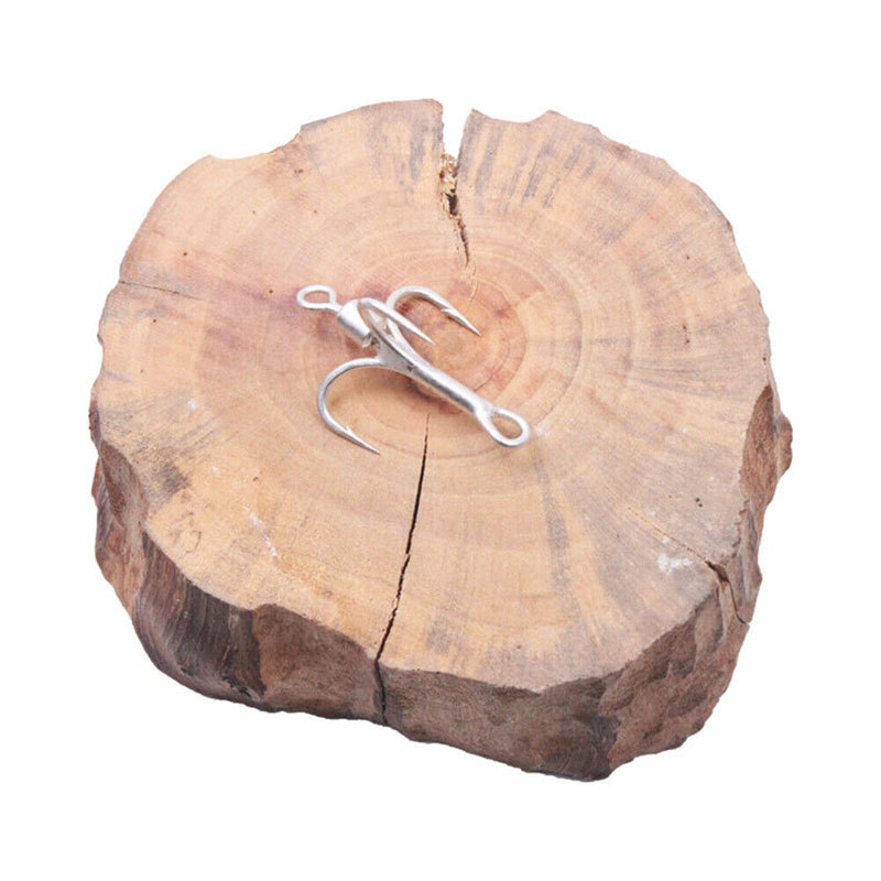 Rotating Sequin Hooks Lure Metal Barbed Fishing 3-Hook Freshwater Fishing Hoo