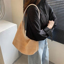 Woven Hollow Handbag Women Large Capacity Shoulder Beach Travel Shopper Totes
