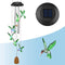 Colorful LED Solar Light Outdoor Wind Chime Hummingbird Pendant Lamps (A) Newly