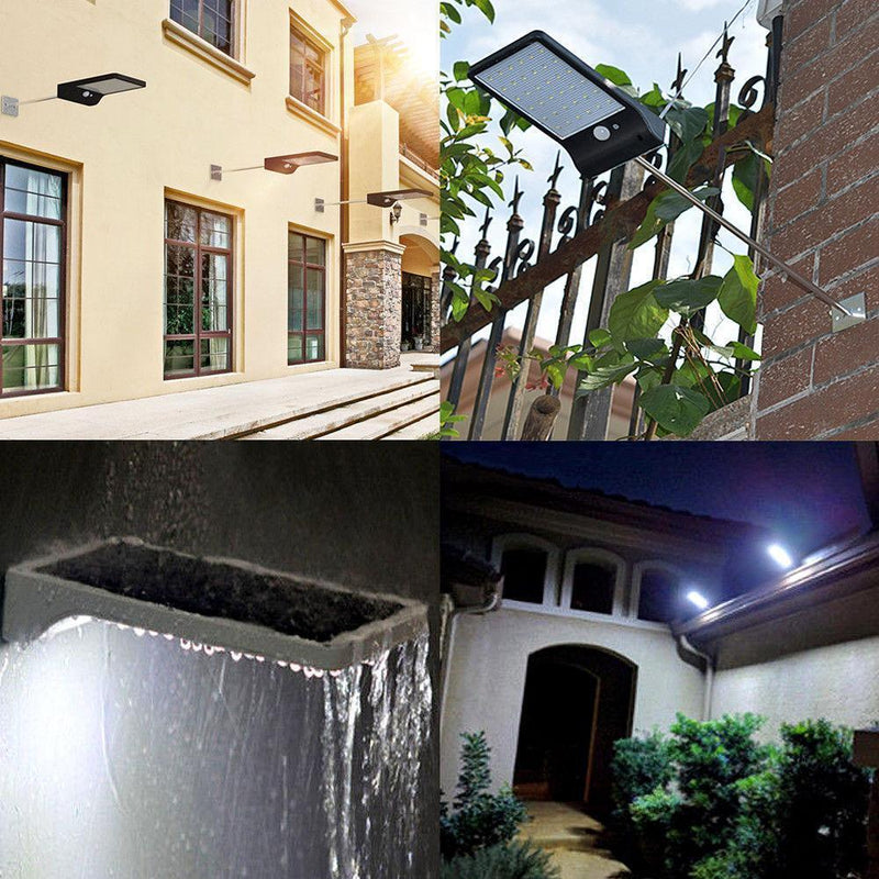 48 LED Outdoor Solar Wall Light 3 Mode 450LM Waterproof Motion Sensor Path Lamp
