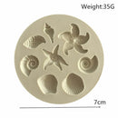Fondant Pastry Tool Baking Mould Conch Shells Cake Decorating Silicone Mold