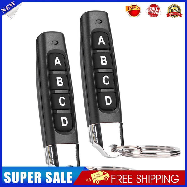 ABCD 433MHz Remote Control Garage Door Electric Gate Clone Key Fob (2pcs)
