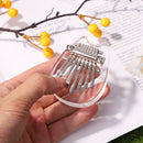 Cute Kitty Mini Kalimba 8 Key Thumb Piano Transparent Acrylic Finger Piano Newly