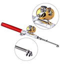 Pocket Telescopic Mini Aluminum Fishing Rod Pen-Shaped Fishing Pole Portable