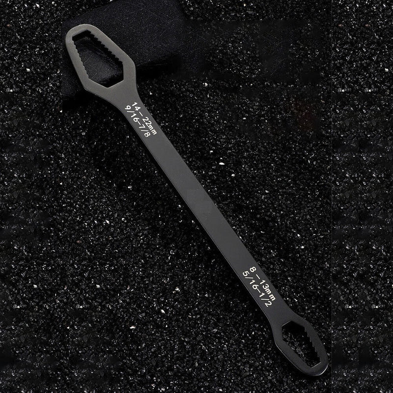 8-22mm Universal Torx Wrench Self-tightening Double-head Spanner (Black S) Newly
