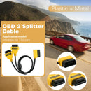 AUTOOL OBD2 OBD II 90 Angled 16Pin Male to Dual Straight Female Y Splitter