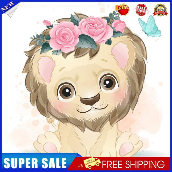 5D DIY Diamond Painting Kits Full Round Drill Cartoon Little Lion Mosaic