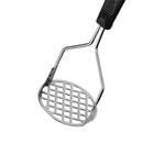 Making Smooth Potato Masher Black Handle Stainless Steel Vegetable Crusher