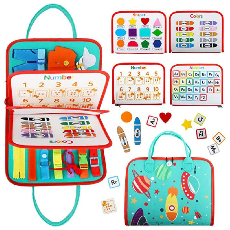 Busy Board Montessori Toys Toddlers Sensory Toys Learning Basic Dress Skill~