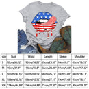 Independence Day Print Tongue Tea T-Shirt (Light Grey L)