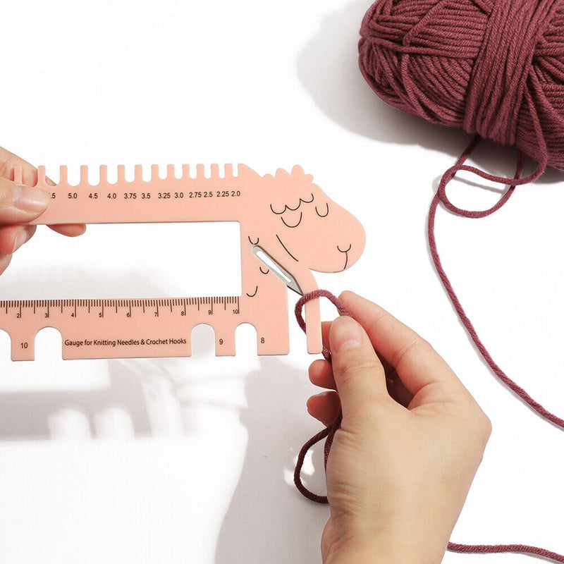 Hook Hook Gauge Size Guide Sheep Shape Sewing Knitting Measure Ruler Craft