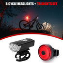 Bike LED USB Rechargeable Headlight Taillight Set Bicycle Front Back Light Newly
