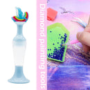 Vase 5D Diamond Painting Point Drill Pen DIY Craft (Blue Dolphin no Drill)