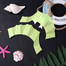 Finger Webbed Swim Gloves Fins Hand Web Flippers Training Paddles (Green L)