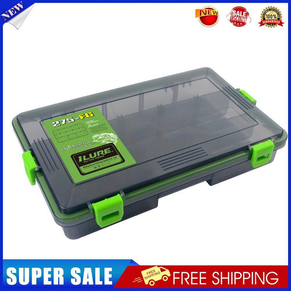 Double Sided Fish Hook Lures Bait Storage Box Fishing Tackle Case (Green)