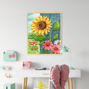 Letter Sunflower Oil Paint By Numbers Kit DIY Acrylic Painting Home Decoration