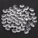 14mm Crystal Glass Diamond Octagonal Beads Home Ornaments (Transparent)