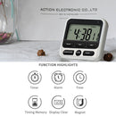 Digital Stopwatch Kitchen Countdown Timer Alarm Reminder Clock (Black)