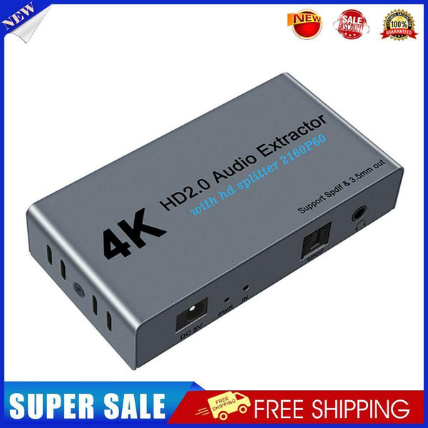 E12A 4K HDMI-compatible 2.0 Splitter 1 In 2 Out with SPDIF + 3.5mm Audio Ex
