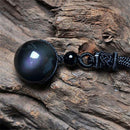 Fashion Lucky Black Men Obsidian Pendant Necklace Amulet Round Ball