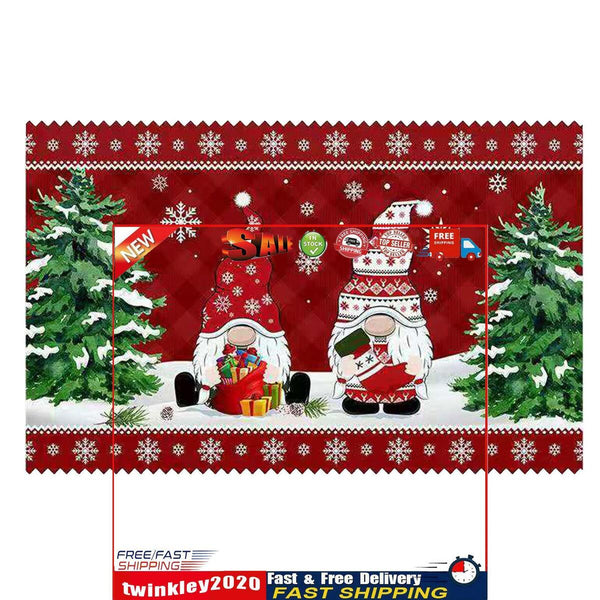 Christmas Gnome Dwarf Doormat Merry Christmas Welcome Carpet Door Rug (1) Newly