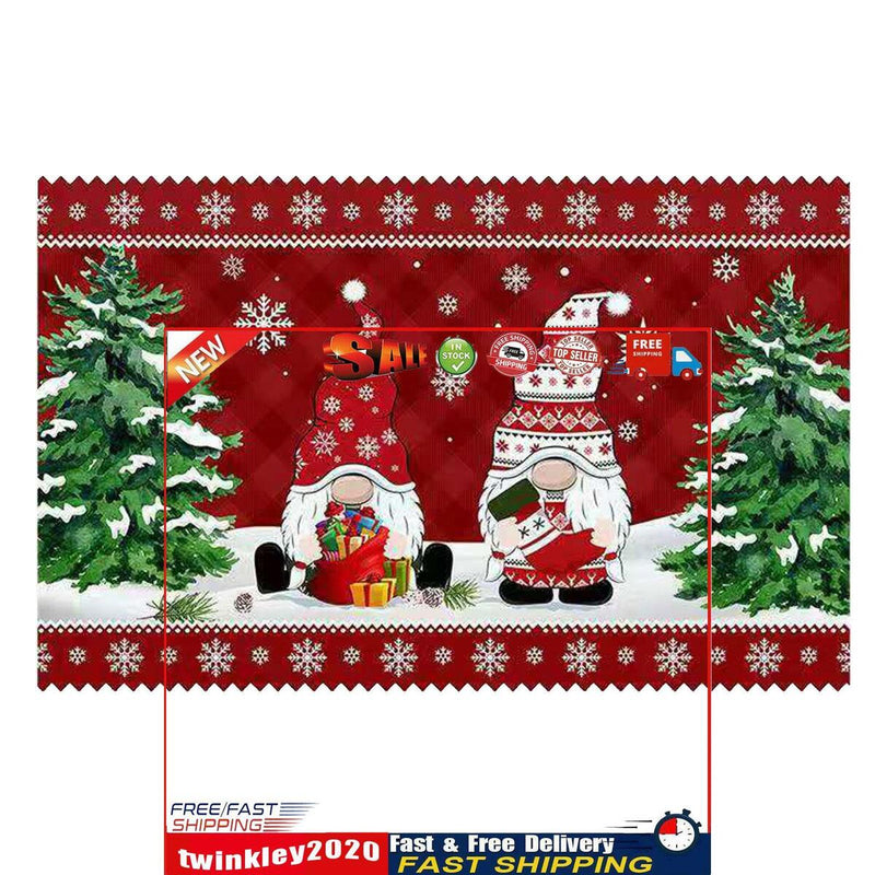 Christmas Gnome Dwarf Doormat Merry Christmas Welcome Carpet Door Rug (1) Newly