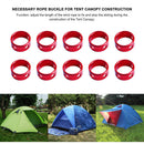 10pcs Windproof Cord Fixing Ring Canopy Tensioners Rope Camping Tent Accessories