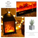 LED Fireplace Lantern Lamps Living Room Flame Christmas Night Light (C) Newly