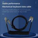 2pcs Mechanical Keyboard Cable Type-C USB Aviation Spring Wire (Black)
