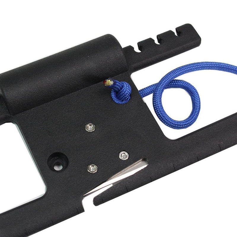 2pc Aracord Winder Parachute Lanyard Rope Spool Holder with Carabiner Black