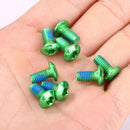12pcs M5x8mm Disk Brake Bolts T25 Bike Bottle Holder Bolts Screw (Green) Newly