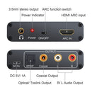 RCA 3.5MM Converter Digital to Analog HDMI-compatible ARC Audio Extractor