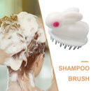 Silicone Head Scalp Massage Brush Shampoo Hair Washing Bath Comb (White) Newly