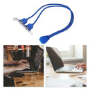 20Pin Header to Dual USB 3.0 Female Port Extension Rear Bracket Adapter I1L6
