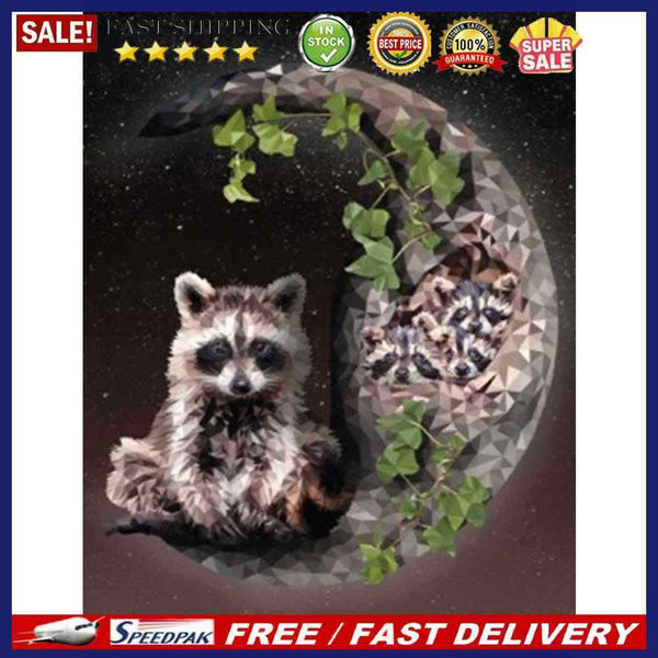 5D Diamond Painting Moon Squirrel Full Round Drill DIY Crafts Mosaic Picture