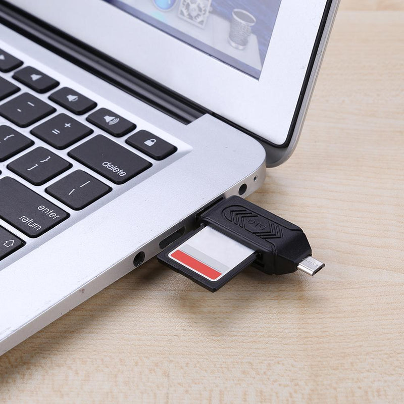 2 in 1 Multi-Function USB2.0 OTG Card Reader TF/SD Card Reader Adapter Newly