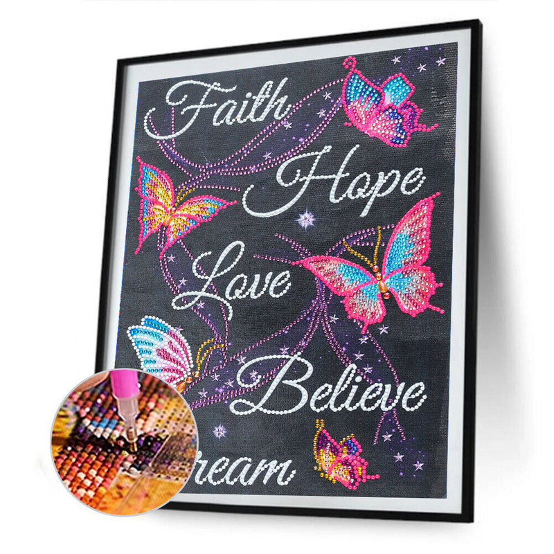 DIY Alphabet Letter Kit 5D Special Shaped Luminous Diamond Painting (X035) Newly