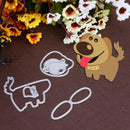 5pcs/Set Dog Cutting Dies Stencil DIY Scrapbook Embossing Craft Album Kar