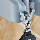 ABS Plastic Wall Mop Holder Broom Organizer 5 Slots 6 Hooks Multifunctiona