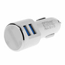 Universal Dual USB Car Charger Digital LED Display 5V 3.4A Adapter (White)