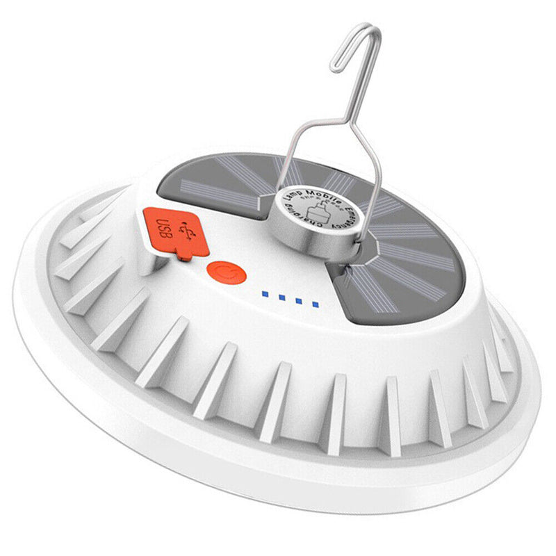 #A Outdoor Hiking LED Solar Light 600LM 5 Mode Tent Lamp Remote Control Light