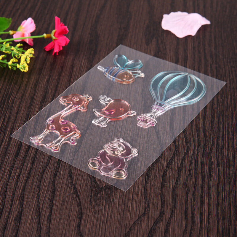 Colorful Cartoon Stamp DIY Scrapbook Card Embossing Transparent Stamp