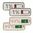 Pin Buckle Bag Accessories Brooch 1% Electricity Quantity Badge Enamel Pins